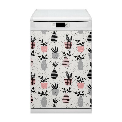 Coperchio magnetico decorativo per lavastoviglie Fiori in vasi