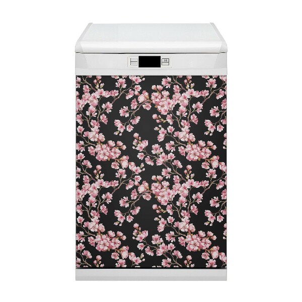 Copertura magnetica per porta della lavastoviglie fiori di ciliegio
