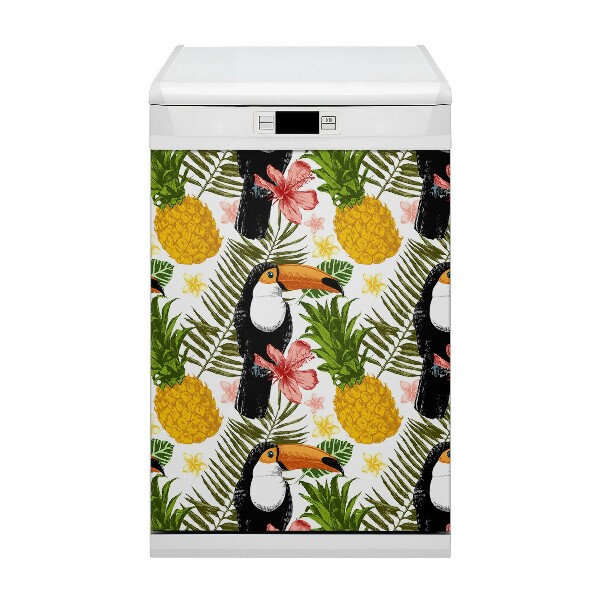 Copertura magnetica per lavastoviglie Tucan e ananas