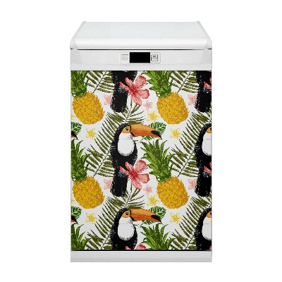 Copertura magnetica per lavastoviglie Tucan e ananas
