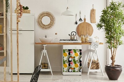 Copertura magnetica per lavastoviglie Tucan e ananas