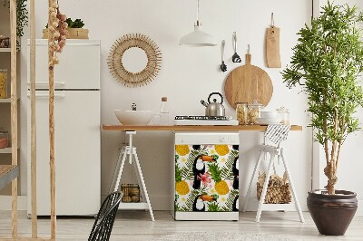 Copertura magnetica per lavastoviglie Tucan e ananas