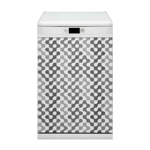 Coperchio magnetico decorativo per lavastoviglie Ruote grigie-bianche