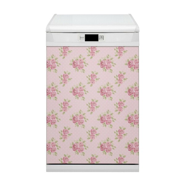 Adesivo magnetico per lavastoviglie Bouquet rosa
