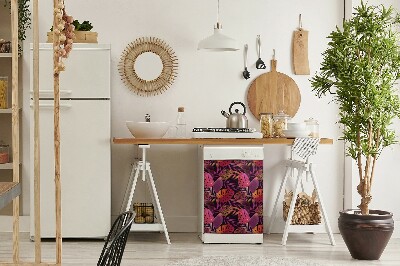 Adesivo magnetico per lavastoviglie Giungla viola