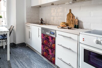 Adesivo magnetico per lavastoviglie Giungla viola