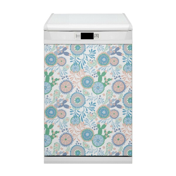 Coperchio magnetico decorativo per lavastoviglie Fiori vintage