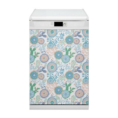 Coperchio magnetico decorativo per lavastoviglie Fiori vintage