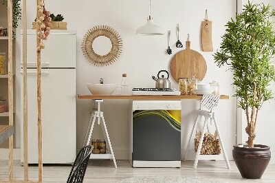 Adesivo magnetico per lavastoviglie Astrazione gialla
