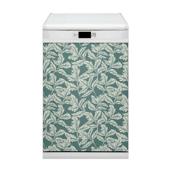 Coperchio magnetico decorativo per lavastoviglie Foglia elegante