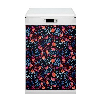 Copertura magnetica per porta della lavastoviglie Pattern floreale
