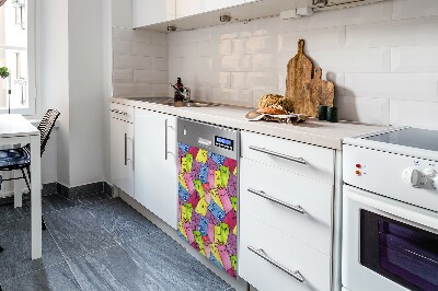 Copertura magnetica per porta della lavastoviglie Gatti felici