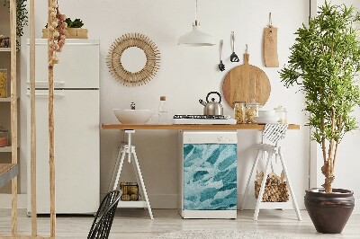 Copertura magnetica per porta della lavastoviglie Astrazione blu