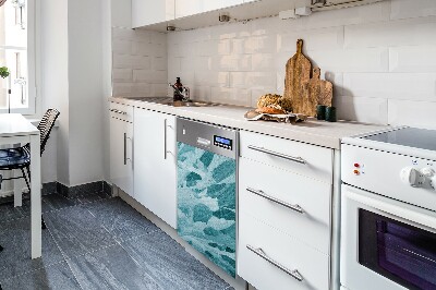 Copertura magnetica per porta della lavastoviglie Astrazione blu