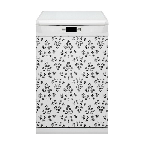 Copertura magnetica per porta della lavastoviglie Pattern in bianco e nero