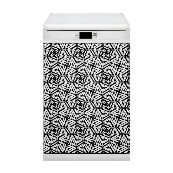 Copertura magnetica per lavastoviglie Pattern in bianco e nero