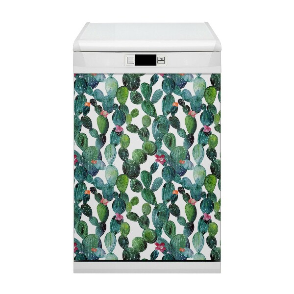 Copertura magnetica per lavastoviglie Fiori Cacti