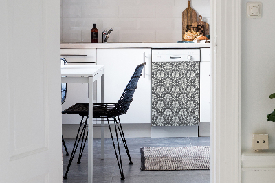 Copertura magnetica per porta della lavastoviglie Pattern Damasco