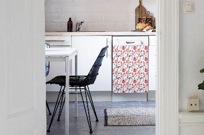 Coperchio magnetico decorativo per lavastoviglie Flamingos pazzi