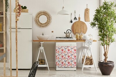 Coperchio magnetico decorativo per lavastoviglie Flamingos pazzi