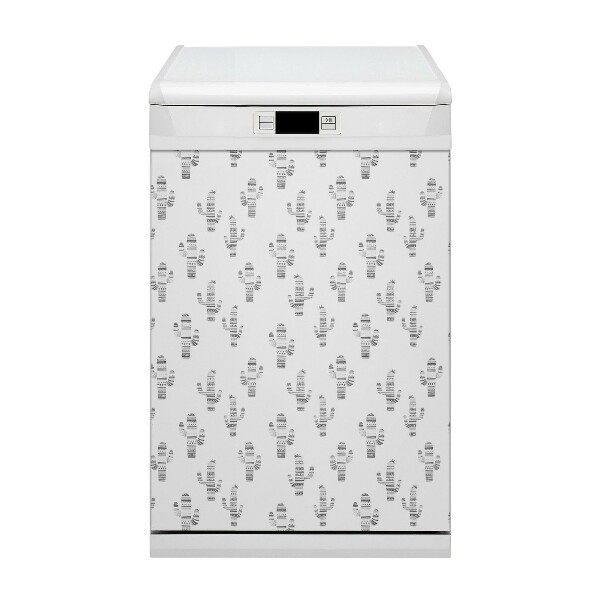 Copertura magnetica per porta della lavastoviglie Cacti Caki-White
