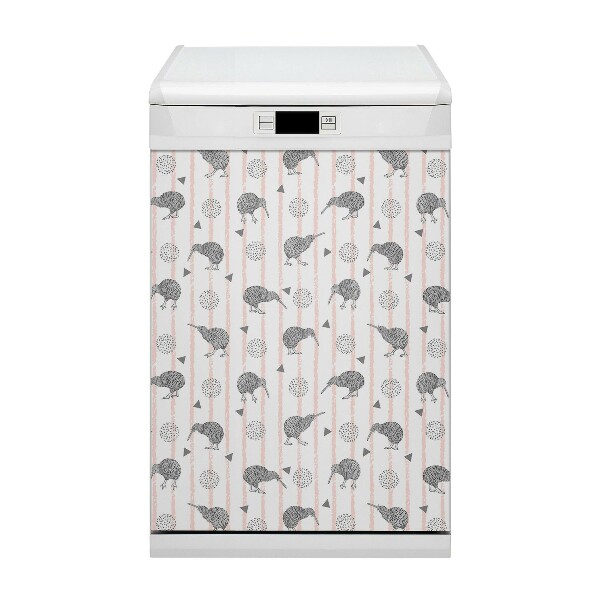 Adesivo magnetico per lavastoviglie Pattern Birds Kiwi