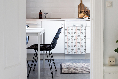 Adesivo magnetico per lavastoviglie Pattern Birds Kiwi