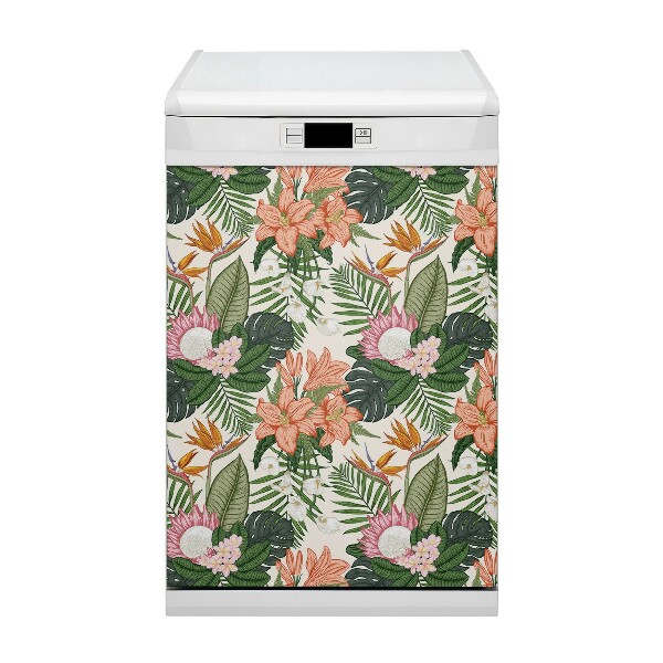 Coperchio magnetico decorativo per lavastoviglie Fiori murali