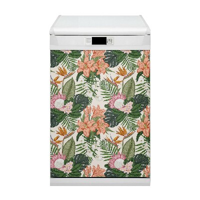 Coperchio magnetico decorativo per lavastoviglie Fiori murali