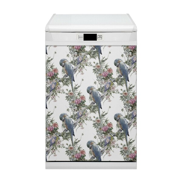 Coperchio magnetico decorativo per lavastoviglie Pappagallo