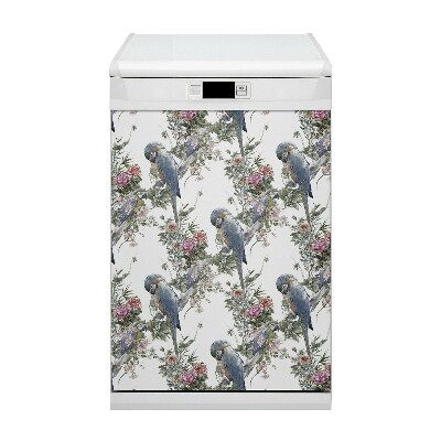 Coperchio magnetico decorativo per lavastoviglie Pappagallo