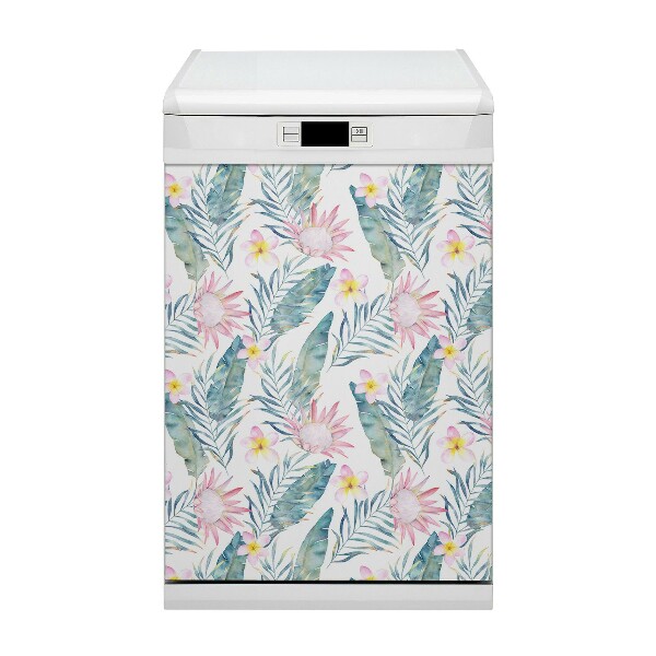 Adesivo magnetico per lavastoviglie Fiori rosa chiaro