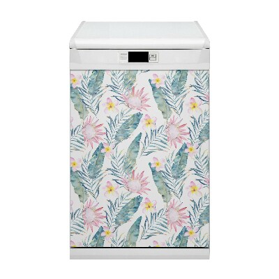 Adesivo magnetico per lavastoviglie Fiori rosa chiaro