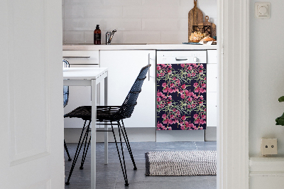 Coperchio magnetico decorativo per lavastoviglie Fiori ad acquerello