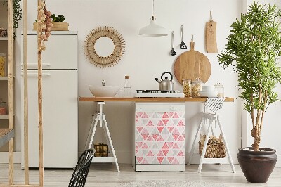 Copertura magnetica per porta della lavastoviglie Triangoli rosa