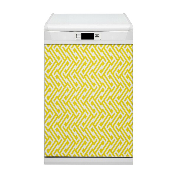 Coperchio magnetico decorativo per lavastoviglie Cinturino giallo