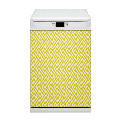 Coperchio magnetico decorativo per lavastoviglie Cinturino giallo