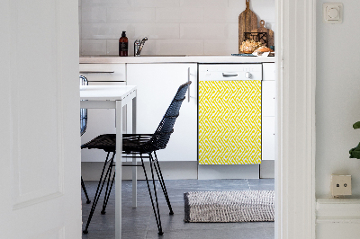 Coperchio magnetico decorativo per lavastoviglie Cinturino giallo