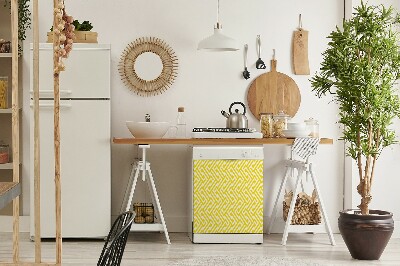 Coperchio magnetico decorativo per lavastoviglie Cinturino giallo
