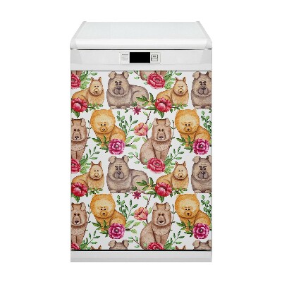 Copertura magnetica per porta della lavastoviglie Chow Chow Dogs