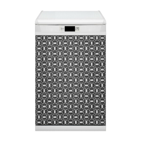 Coperchio magnetico decorativo per lavastoviglie Pattern geometrico