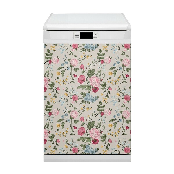 Copertura magnetica per lavastoviglie Fiori colorati