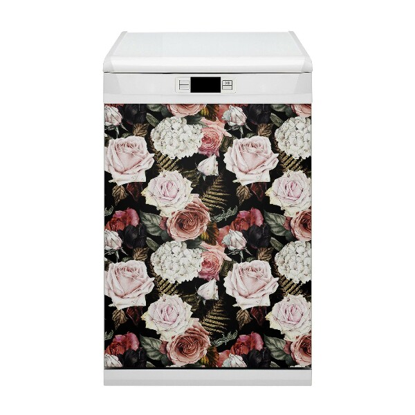 Coperchio magnetico decorativo per lavastoviglie Fiori barocchi