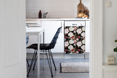 Coperchio magnetico decorativo per lavastoviglie Fiori barocchi