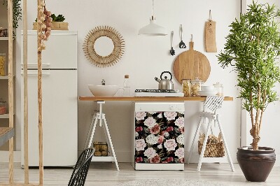 Coperchio magnetico decorativo per lavastoviglie Fiori barocchi
