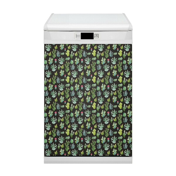 Coperchio magnetico decorativo per lavastoviglie Piccoli cactus