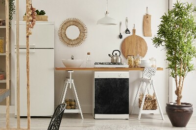 Copertura magnetica per lavastoviglie Marmo nero