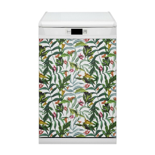 Copertura magnetica per porta della lavastoviglie Flora tropicale