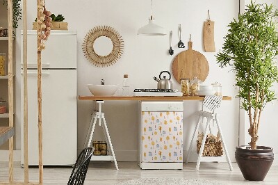 Coperchio magnetico decorativo per lavastoviglie Case tra gli alberi