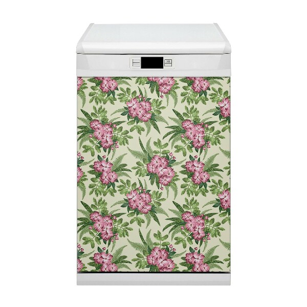Pannello magnetico per lavastoviglie Fiori tropicali